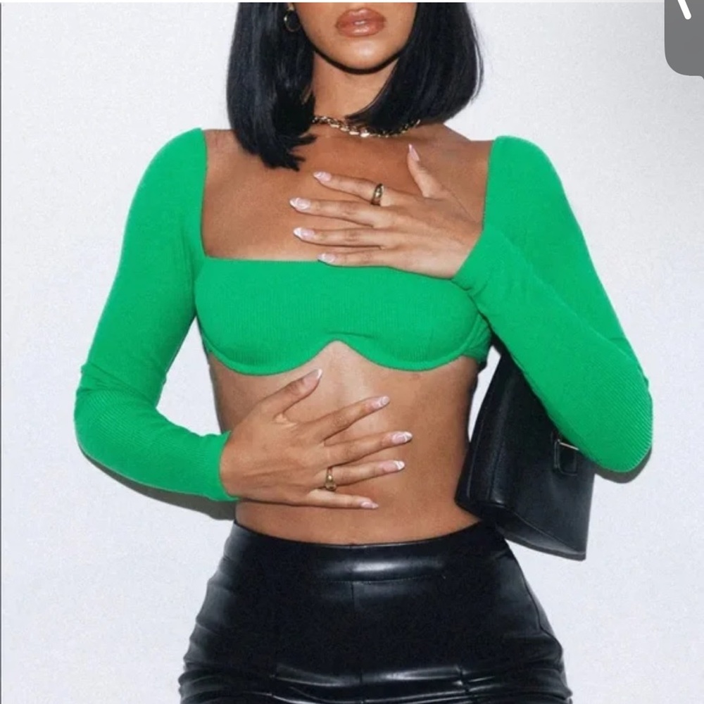 Princess Polly Becca Long Sleeve Crop Top